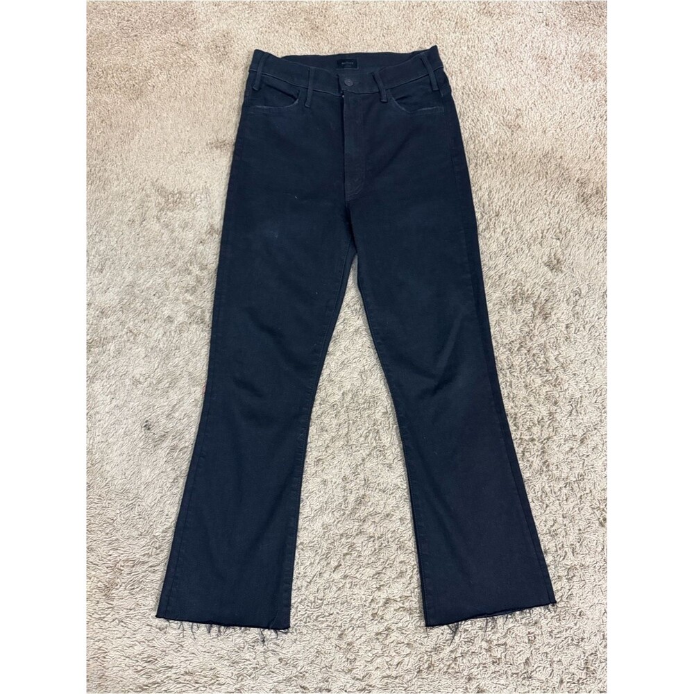 Mother The Hustler Ankle Fray Jeans Not Guilty Flare Raw Hem sze 26 Edgy Modern